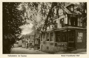 Hotel „Frankfurter Hof“ in Falkenstein im Taunus auf einer Postkarte aus den 30er Jahren.