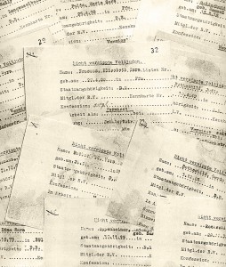 Karteikarten der „vermissten“ Juden, die sich der Verhaftung entziehen. © Bundesarchiv Berlin, R 8150/30 und 34