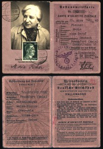 Maria Fulda = Postausweis aus HHSta Wiesbaden © Hessisches Hauptstaatsarchiv Wiesbaden